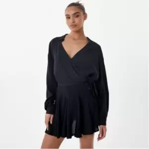 Image of Jack Wills Woven Wrap Top - Black