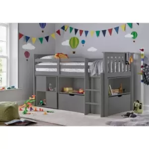 Image of Milo Grey Sleep Station Desk Storage Bed and Pocket Mattress