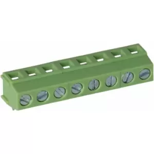 Image of TruConnect 211854 5.0mm 8 Way Low Profile 90deg Rising Clamp Terminal Block