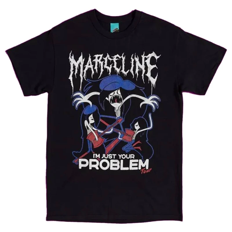 Image of Adventure Time Mens Just Your Problem Tour Marceline T-Shirt in Black Size: Medium Black Male M