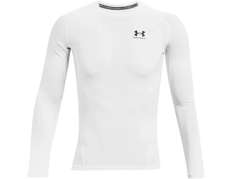Image of Under Armour Armour HeatGear Long Sleeve Mens - White White M