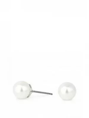 Image of Jon Richard Jon Richard 8Mm Ball White Pearl Post Earring