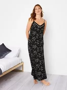 Image of Long Tall Sally Monotone Star Chemise, Blue, Size 14-16, Women