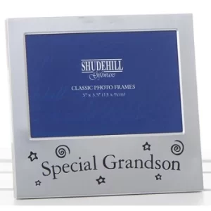 Image of Satin Silver Occasion Frame Special Grandson