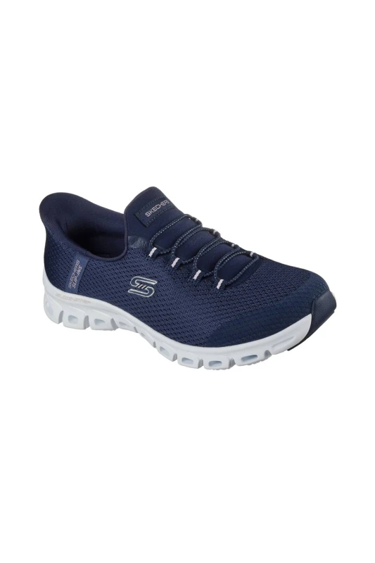 Image of Skechers Womens GLIDE-STEP PURSUIT Slip-In Mesh Bungee Navy Size: 4 Navy Female 4