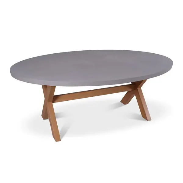 Image of Royalcraft Luna Concrete Dining Table Warm Grey - Grey 200x145x75