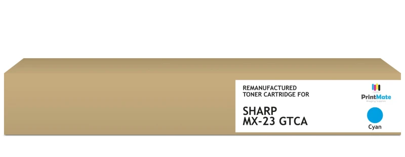 Image of PrintMate Sharp MX-23 GTCA. remanufactured toner. Cyan 10000p