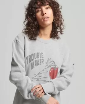 Image of Superdry Vintage Crossing Lines Sweatshirt Dress