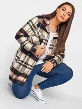 Image of Yours Check Shacket - Natural