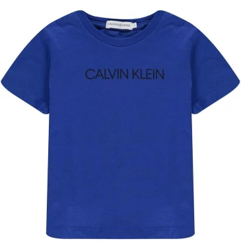 Image of Calvin Klein Boys Institution T Shirt - Ultra Blue