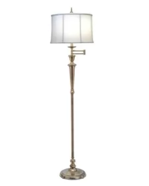 Image of Arlington 1 Light Swing Arm Floor Lamp Burnished Brass, E27