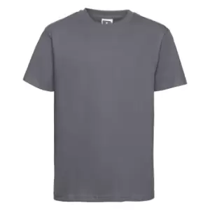 Image of Russell Childrens/Kids Slim Short Sleeve T-Shirt (9-10 Years) (Convoy Grey)
