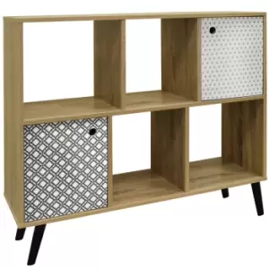 Image of Techstyle Retro Open Sideboard Cube Shelving / Lp Vinyl Storage 2 Doors