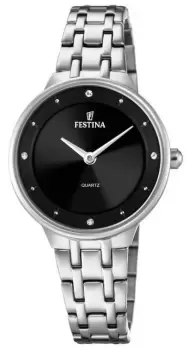 Image of Festina F20600/4 Ladies Steel With CZ Sets & Steel Watch