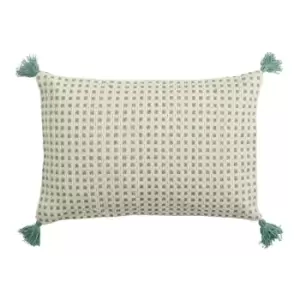 Image of Gallery Interiors Fontana Tassel Cushion Green