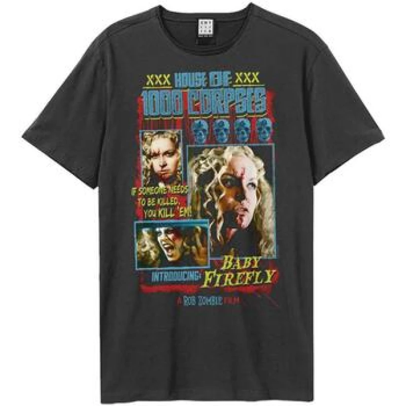 Image of Amplified Mens Firefly House of 1000 Corpses T-Shirt in Charcoal Size: XS Charcoal Male XS