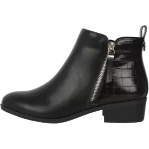 Image of Miso Zip Womens Ankle Boots - Black