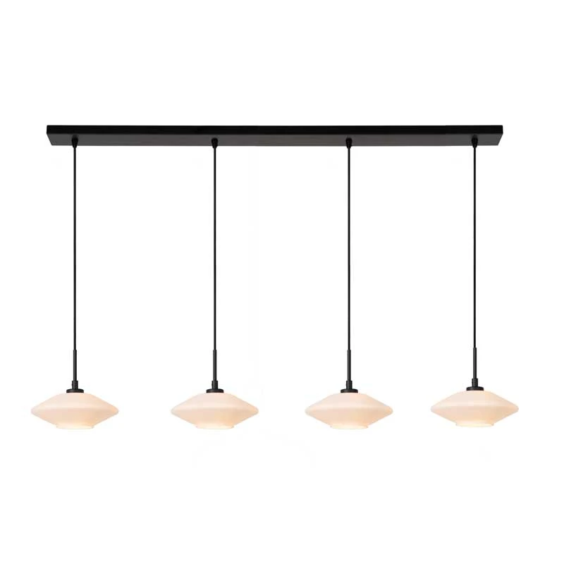 Image of Lucide Lucide Trevor 4 Light Bar Ceiling Pendant - Opal