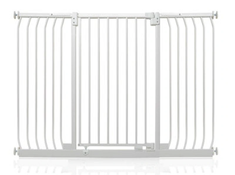 Image of Safetots Extra Tall Elite Safety Gate, 143Cm - 152Cm, Matt White, Extra Tall 96.8Cm In Height, Pressure Fit Stair Gate