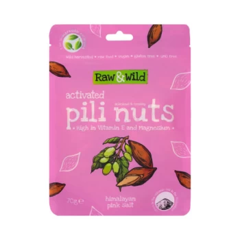 Image of Raw & Wild Activated Pili Nuts - Pink Himalayan Salt - 70g x 6