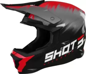 Image of Shot Furious Versus Motocross Helmet, black-red, Size S, black-red, Size S