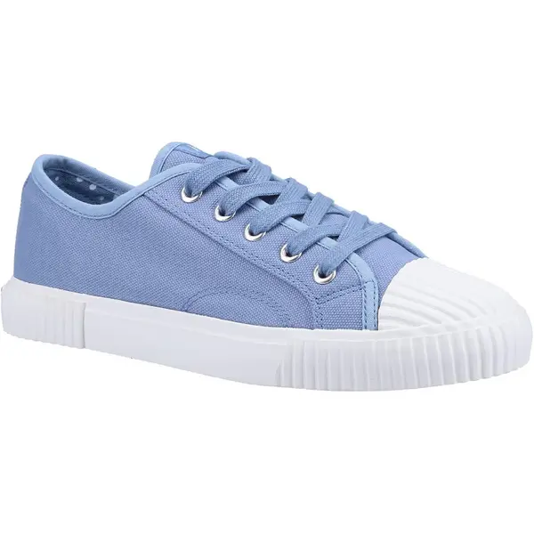 Image of Hush Puppies Womens Brooke Lace Up Canvas Shoes Trainers - UK 6 Blue female GDE2380BLU6