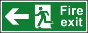 Image of Fire Exit Running Man Arrow Left Sign PVC