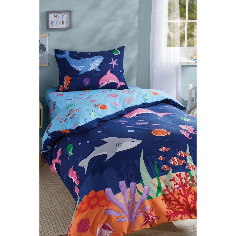 Image of Homelife Under The Sea Kids Duvet Set - Multi Multi Single