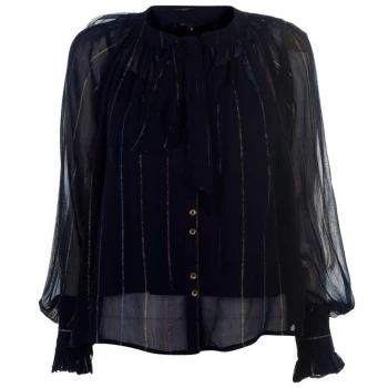 Image of Biba Metallic Stripe Blouse - Black