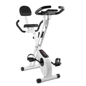 Image of Foldable Exercise Bike Fitness Bike 2-in-1 Upright and Recumbent Bike - White