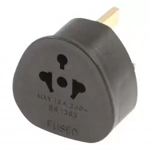Image of Travel Adaptor European USA and Australian to UK Black 112450