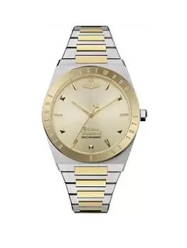 Image of Vivienne Westwood Charterhouse Ladies Quartz Watch With Champagne Dial & Stainless Steel Two Tone Bracelet