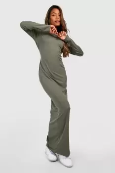 Image of Contour Rib Long Sleeve Maxi Dress
