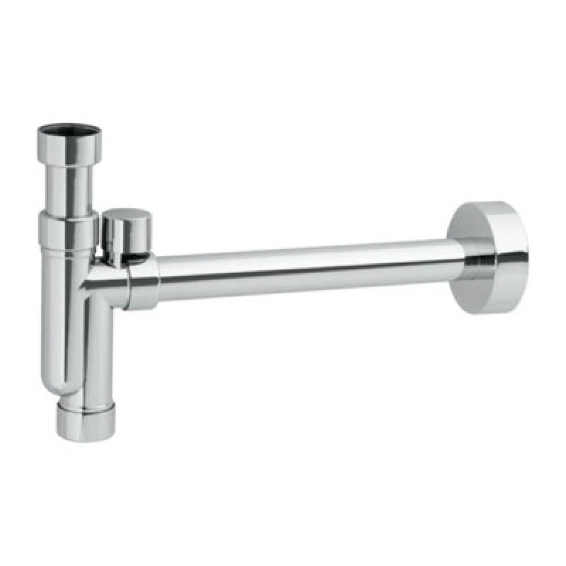 Image of McAlpine TA32VUK-CB Chrome Plated Basin Kit with Plastic Tubular Anti-Syphon Trap Silver