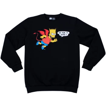 Image of Cakeworthy x The Simpsons - Bart Simpson Devil Crewneck Sweatshirt - M