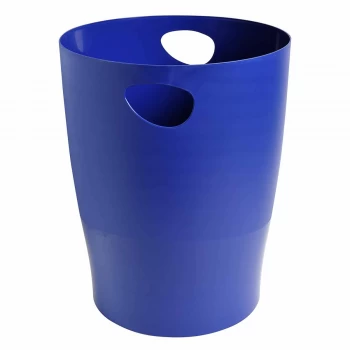 Image of Exacompta Forever Waste Bin 15L Recycled Plastic Dia 263xH335 Blue Ref