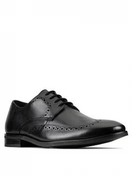 Image of Clarks Stanford Limit Lace Up Shoe - Black, Size 9, Men