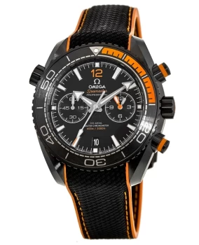Image of Omega Seamaster Planet Ocean 600M Chronograph 45.5mm Deep Black Ceramic Orange Rubber Strap Mens Watch 215.92.46.51.01.001 215.92.46.51.01.001