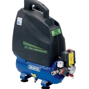 Image of Draper 6l 230v 1.1kw 1.5hp Oil-free Air Compressor