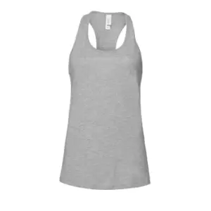 Image of Bella + Canvas Womens/Ladies Heather Jersey Racerback Tank Top (S) (Athletic Heather Grey)