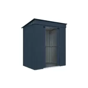 Image of Lotus - 6x4 Anthracite Grey Metal Pent Shed - Anthracite Grey