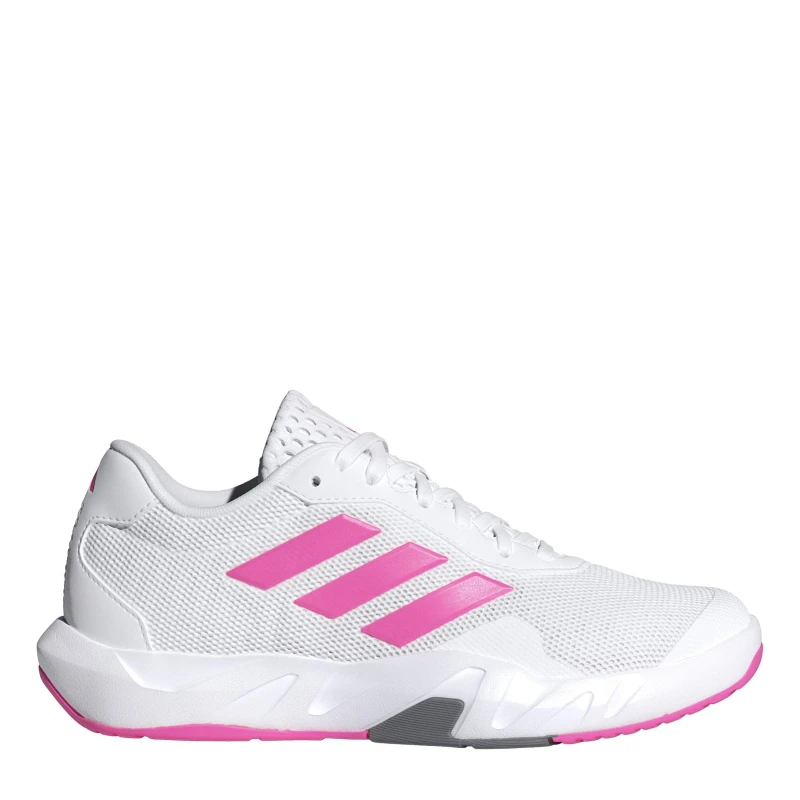 Image of adidas Womens Amplimove Trainer Tennis Shoes White/Lucid Pin female 3.5 (36)