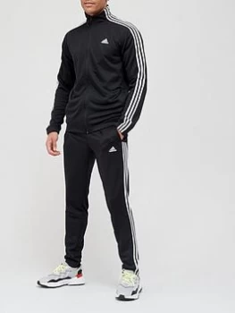 Image of adidas MTS Doubleknit Tapered Tracksuit - Black/White Size XS Men