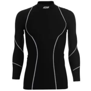 Image of Atak GAA Compression Long Sleeve Top Senior - Black
