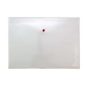 Image of Original Concord Stud Wallet File Translucent Polypropylene Three Part Organiser A3 Clear Pack of 5