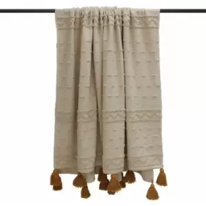 Image of Furn Throw (One Size) (Ochre Yellow/Beige) - Ochre Yellow/Beige