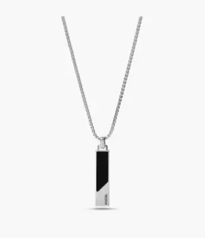 Image of Fossil Men Dress Dive Black Onyx Pendant Necklace