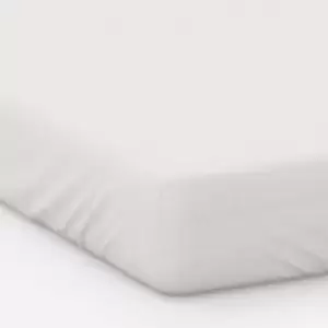 Image of Belledorm 100% Cotton Percale 200 Thread Count 12" Deep Fitted Sheet, Ivory, Single