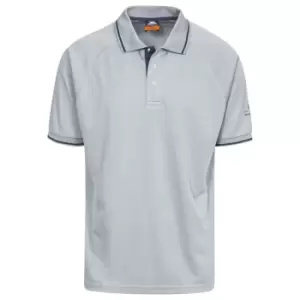 Image of Trespass Mens Bonington Short Sleeve Active Polo Shirt (S) (Platinum)