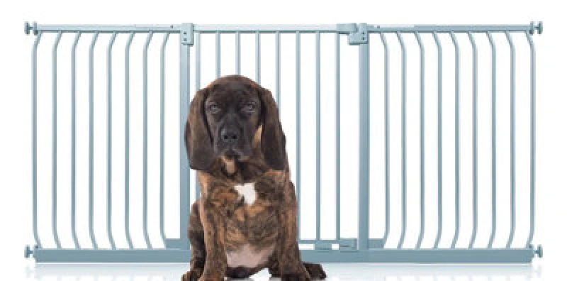 Image of Bettacare Elite Pressure Dog Gate, 188Cm - 197Cm, Matt Grey, Pressure Fit Pet Gate For Dog And Puppy